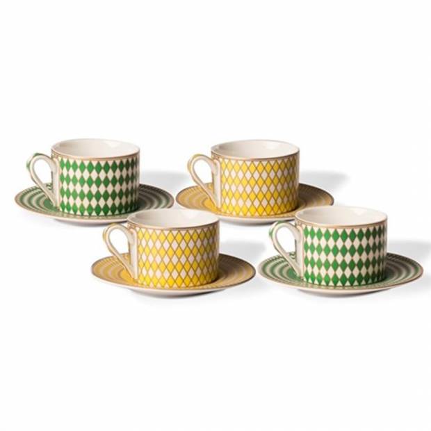Set de 4 tasses à thé Chess
