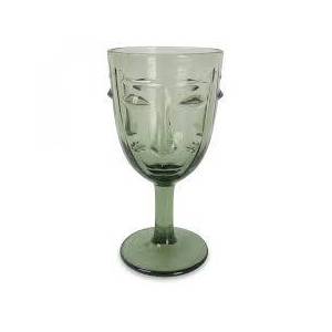 Verre à Pied Visage Vert