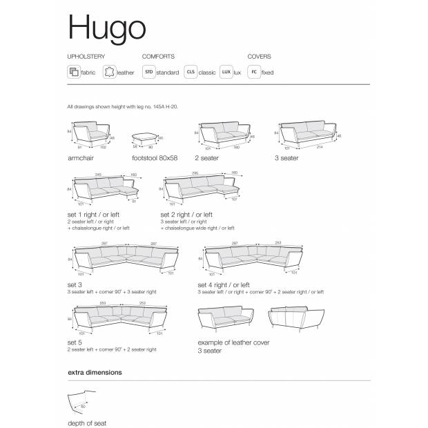 Canapé d'Angle Hugo