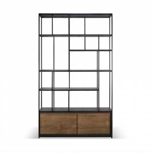 Etagère Studio Teak 2 portes coulissantes