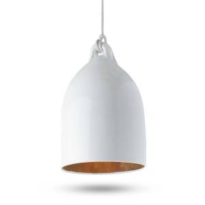 Lampe Tampon Blanc et Or