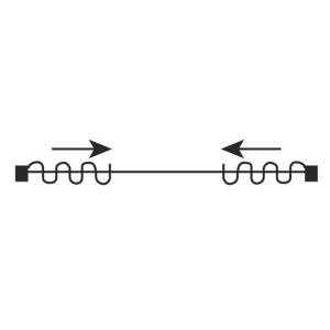 Tube rail 20 wave sur mesure 8 cm 2 rideaux