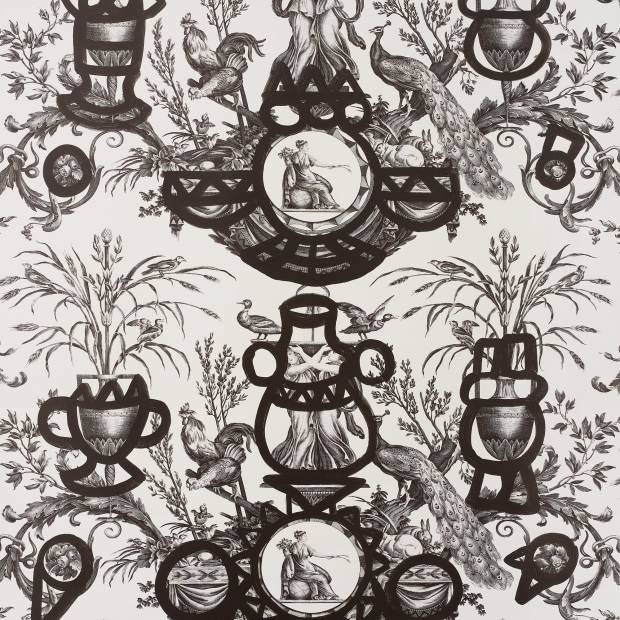 Papier Peint Fontaine Et Animaux Barbouillage