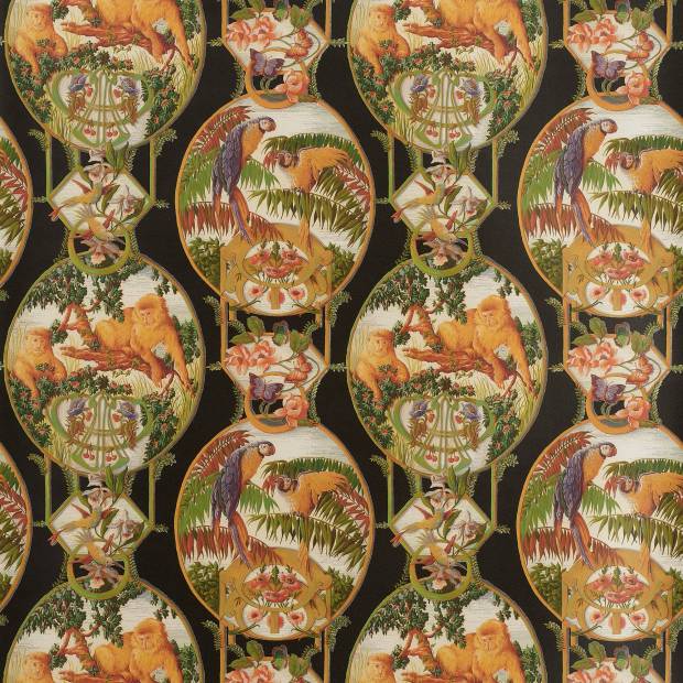 Papier Peint Singes Et Perroquets