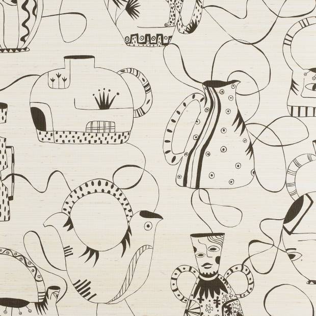 Papier Peint Vases Masqués