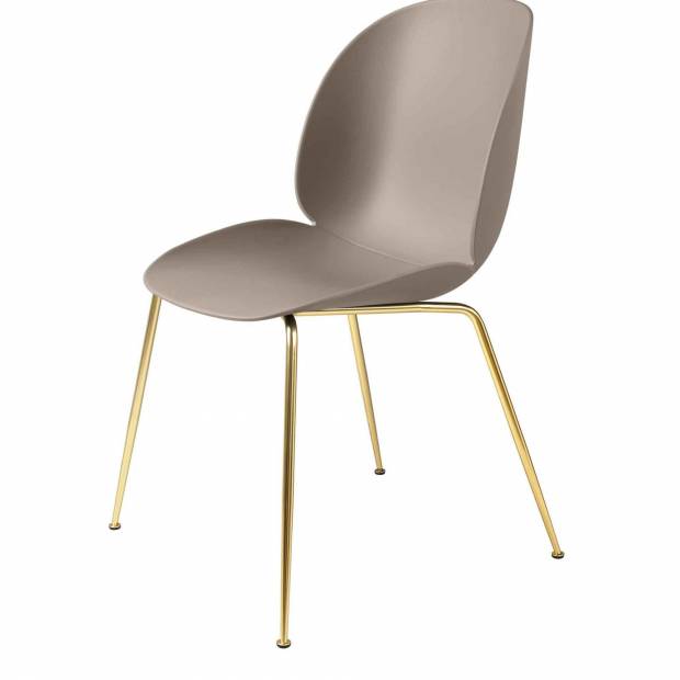Chaise Beetle Dining Conic Brass Base