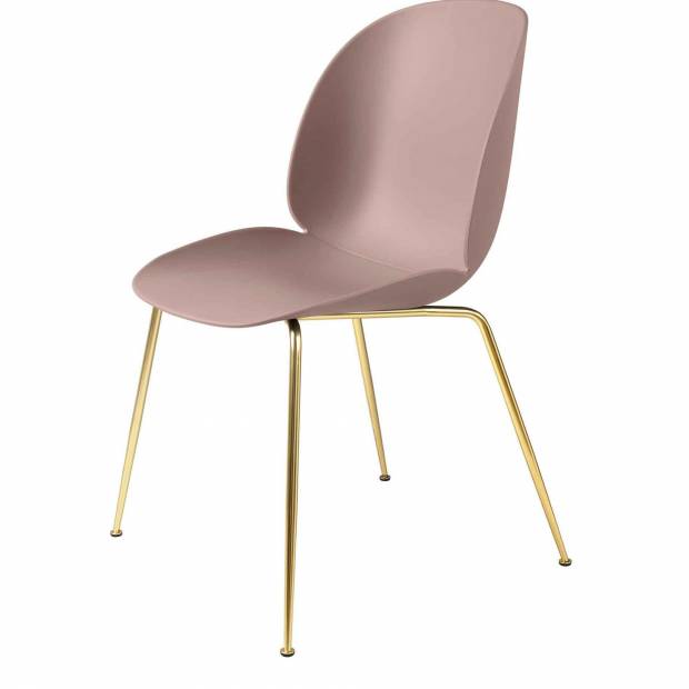 Chaise Beetle Dining Conic Brass Base