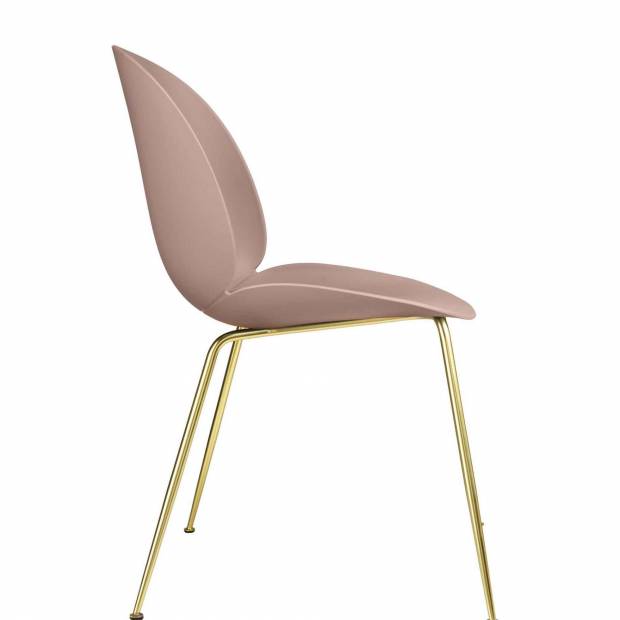 Chaise Beetle Dining Conic Brass Base