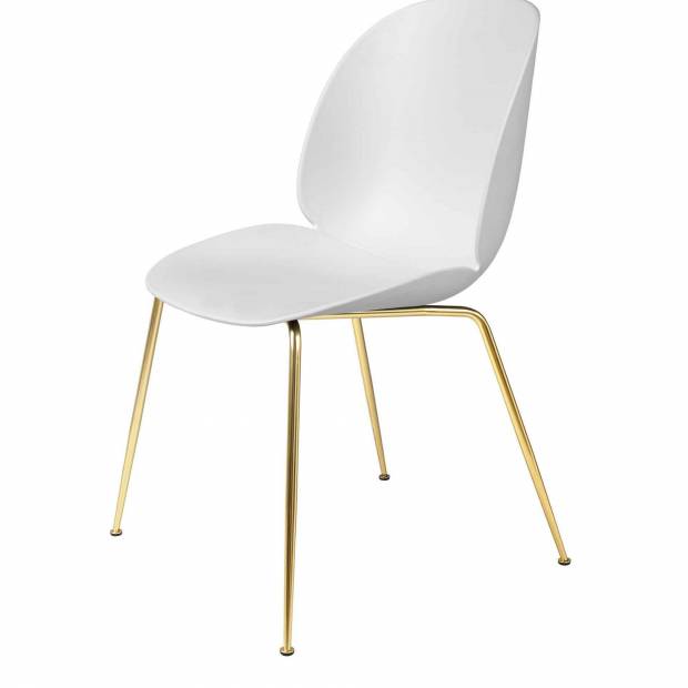 Chaise Beetle Dining Conic Brass Base