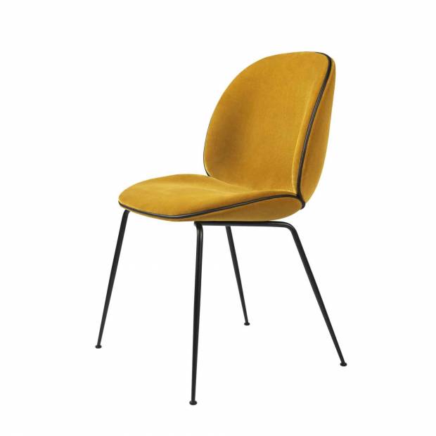 Chaise Beetle Dining Fully Upholstered Black Base