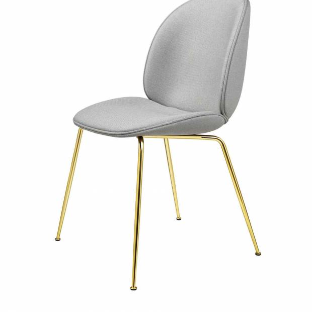 Chaise Beetle Dining Fully Upholstered Brass Base