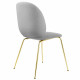 Chaise Beetle Dining Fully Upholstered Brass Base