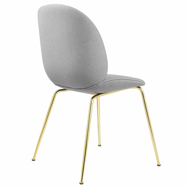 Chaise Beetle Dining Fully Upholstered Brass Base