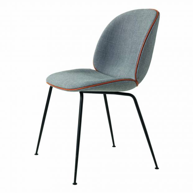 Chaise Beetle Dining Fully Upholstered Black Base