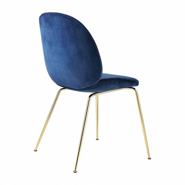Chaise Beetle Dining Fully Upholstered Brass Base
