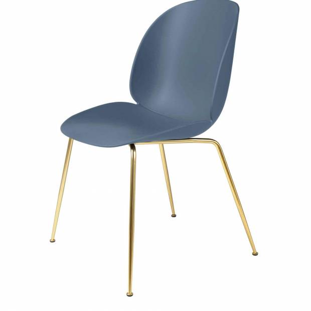 Chaise Beetle Dining Conic Brass Base