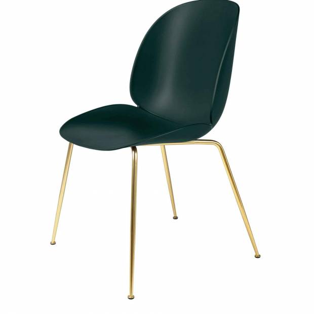 Chaise Beetle Dining Conic Brass Base