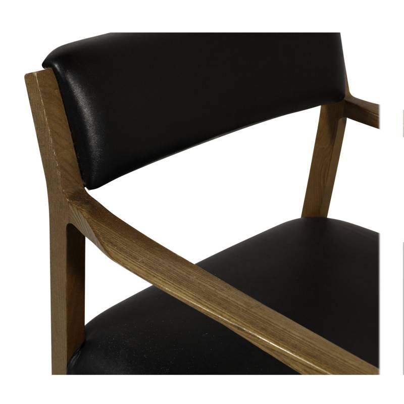 Fauteuil Villa D'Este Hemingway - Teck Et Cuir Véritable - Style Colonial Vintage - Neuf