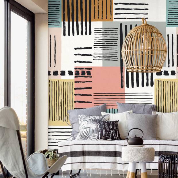 Panoramique Painted Patchwork Stripes +
