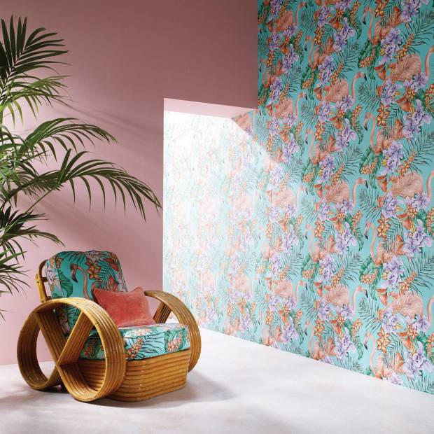 Papier peint Flamingo Club